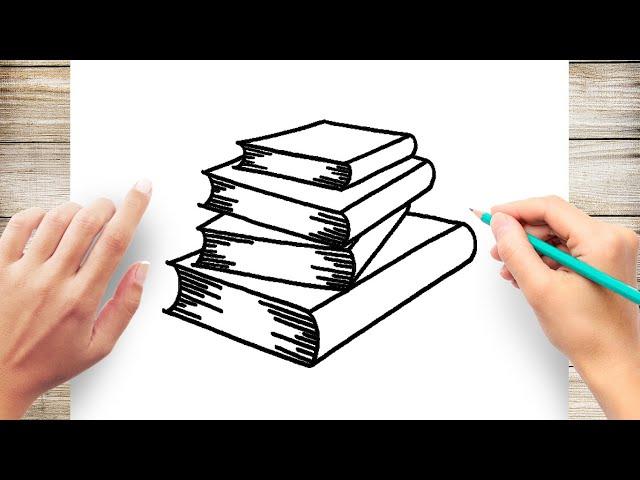 How To Draw Book Easy