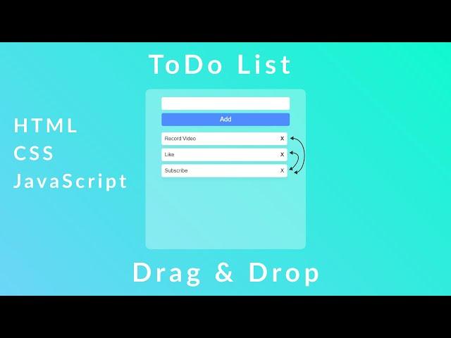 ToDo List / Drag & Drop | JavaScript |