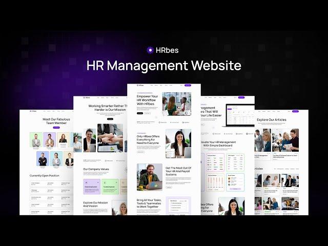 HRbes - HR Management Software Website Template / Create a Professional HR Website