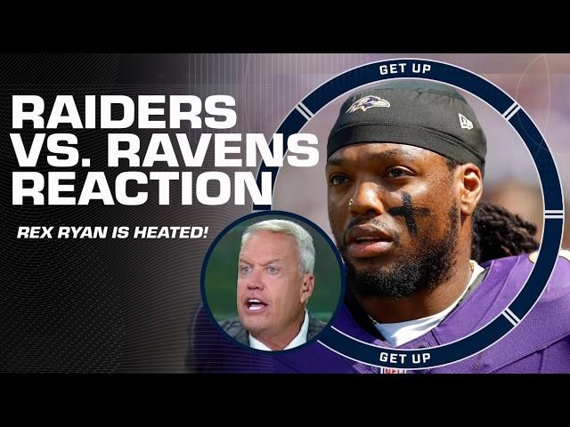 ONE TIME, ONE TIME! ️ - Rex Ryan can’t believe Derrick Henry’s usage in the Ravens’ loss | Get Up