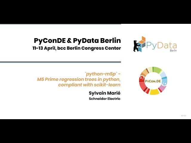 Sylvain Marié: `python-m5p` - M5 Prime regression trees in python, compliant with scikit-learn