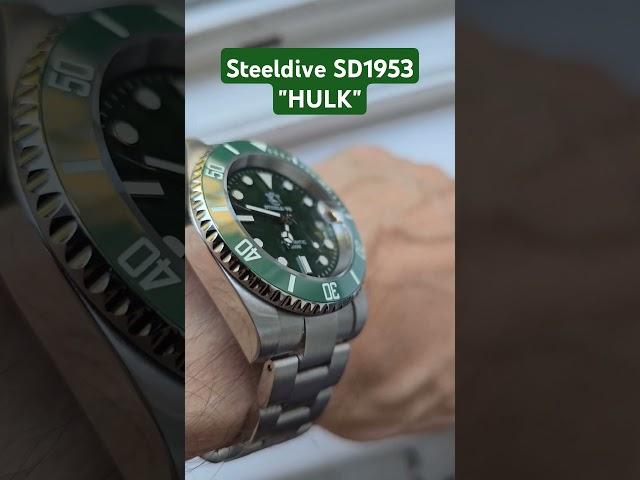 Steeldive SD1953 "Hulk" #hulk #submariner #homage #watch #watchtime #watches #steeldive #sd1953