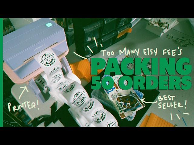 A REALISTIC AMOUNT OF Etsy Sales!  Packing Orders | Studio Vlog