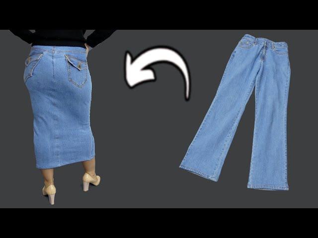 How to sew a skirt from old jeans that will fit you perfectly