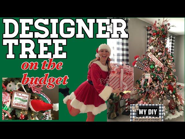 How to decorate designer Christmas tree | How to put ribbon on a Christmas tree | Whimsical Tree!