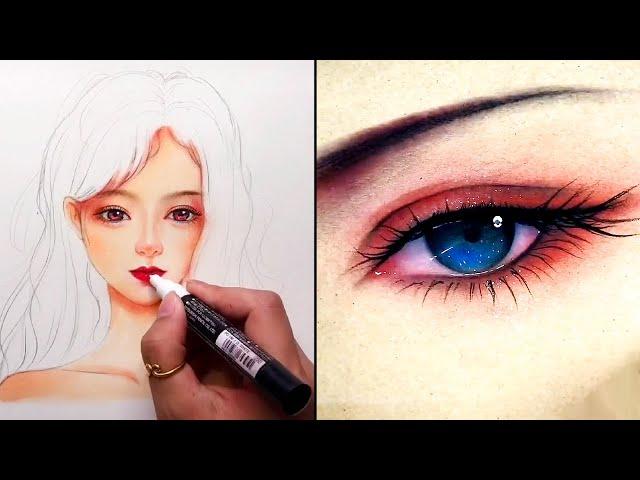 Unbelievable Artists Shows How to Draw Faces. Drawing tricks. Amazing Art tutorial