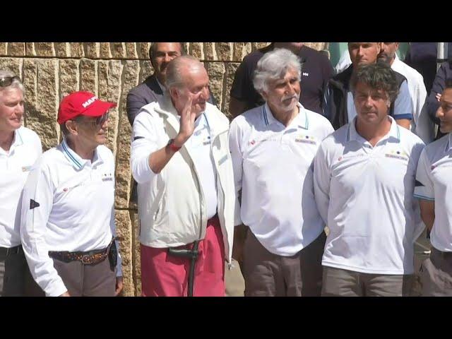 Spain's exiled ex-king makes appearance at regatta on brief return home | AFP