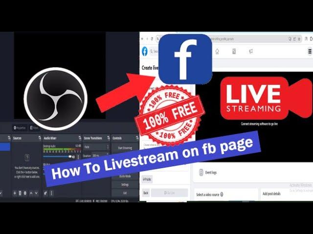 How to Live Stream Pre Recorded Video on Facebook with OBS Studio 29.1.3 l Live on Facebook Page