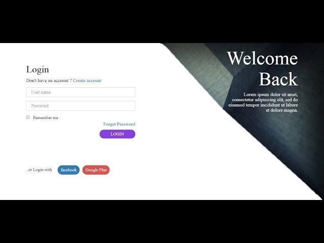 Bootstrap Login Form Example - Create Login Form Bootstrap - Bootstrap Transparent Login Form Code