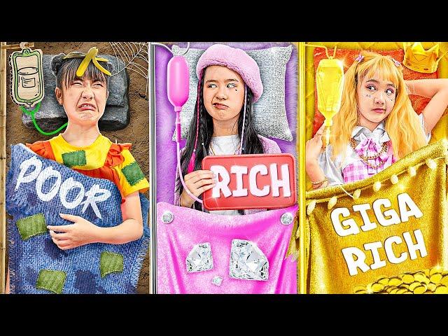 Poor Vs Rich Vs Giga Rich Kids In The Hospital - Stories About Baby Doll Family