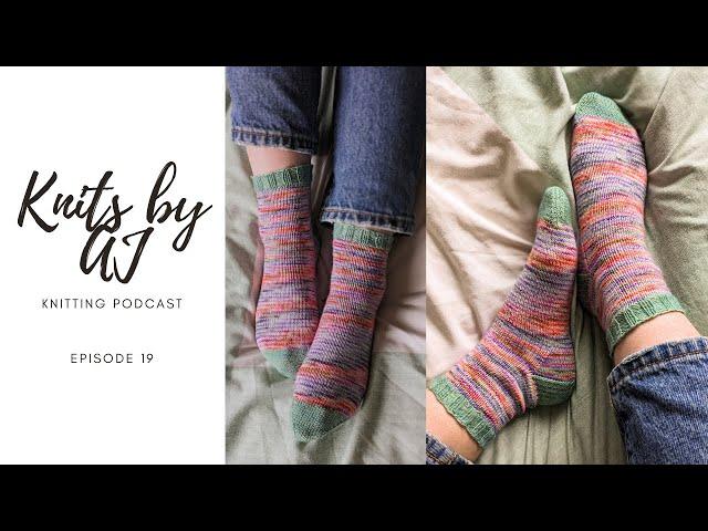 Knits by AJ Knitting Podcast Ep.19 | Sanna Cardigan Test Knit & Sock Cast on-itis