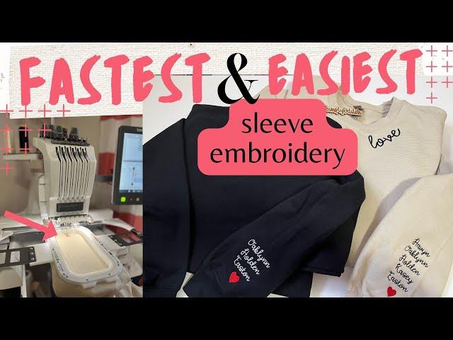 EASIEST & FASTEST WAY TO HOOP THE SLEEVE. MACHINE EMBROIDERY BROTHER PR680W #embroideredsleeve