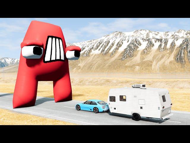 Cars vs Alphabet Lore – BeamNG.Drive