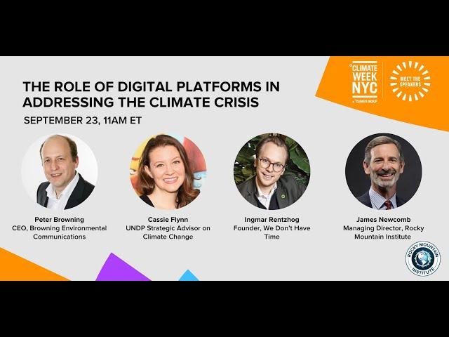 Climate Week 2020: The Role of Digital Platforms in Addressing the Climate Crisis