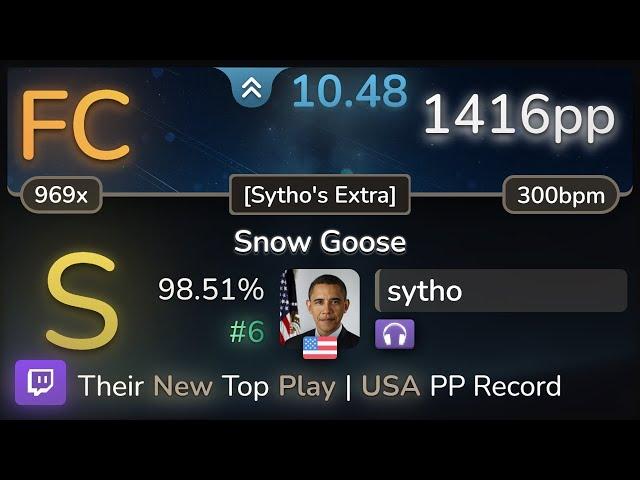  10.5⭐ sytho | Mutsuhiko Izumi - Snow Goose [Sytho's Extra] +NC 98.51% FC #6 | 1416pp - osu!