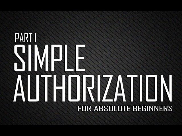 PHP - MySQL Database Management | Authorization System for Absolute Beginners Part 1