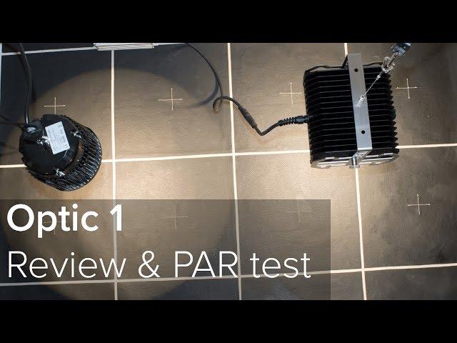 Optic 1 LED grow light PAR test and review