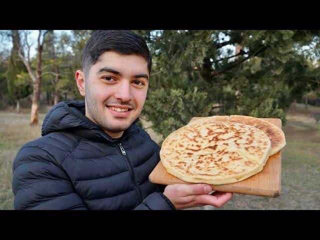 Georgian Traditional Cheese Bread — Khachapuri in a Pan. Easy and Delicious Recipe