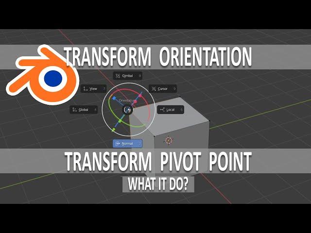 How to use Transform Orientation and Transform Pivot point in Blender - Practical 3d Modeling