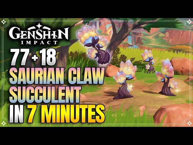 Saurian Claw Succulent Locations | Fast and Efficient | Kinich Ascension Materials |【Genshin Impact】