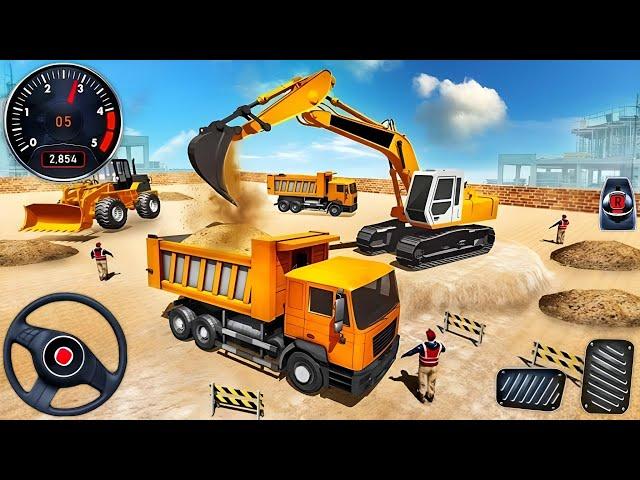 New City Road Construction Simulator Game - Highway Road Builder City Excavator Loading - Gameplay