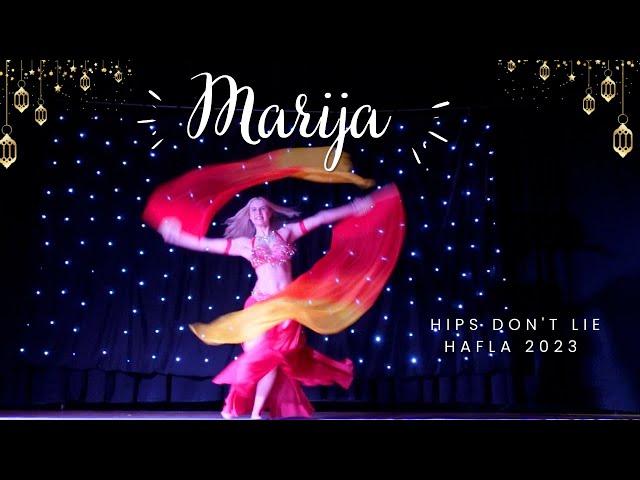 Hips Don't Lie Hafla - Marija Belly Dance (Fan Veils and Drum Solo)