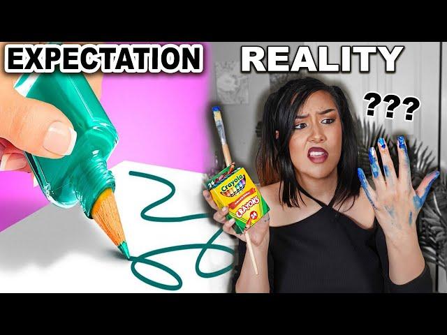 Testing 5 Minute Crafts ABSOLUTE WORST Art Hacks..(i cant with these)