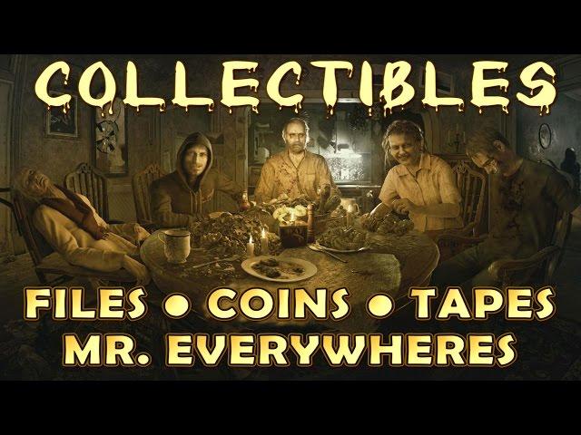 Resident Evil 7 All Collectible Locations (Files, Antique Coins, Mr. Everywhere, Tapes) EASY/NORMAL