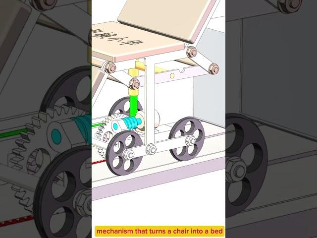 mechanism that turns a chair into a bed #mechanisms #solidworks #cad