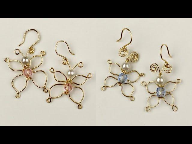 Wire Butterfly Wings Earrings Tutorial