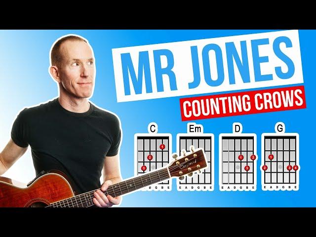 Mr Jones  Counting Crows  Acoustic Guitar Lesson [with PDF]