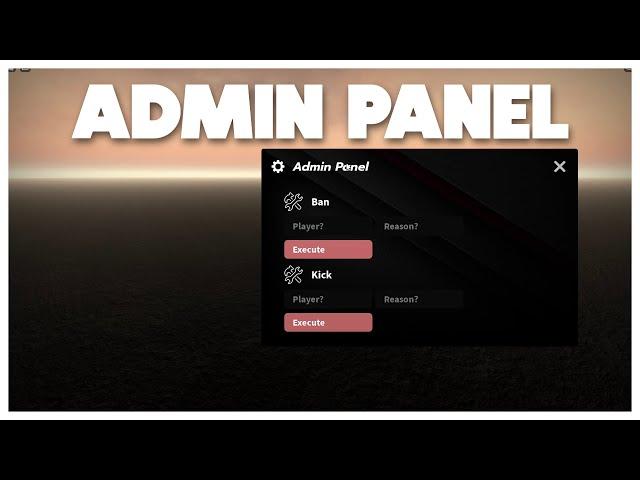 Roblox Admin Panel System Tutorial 2024