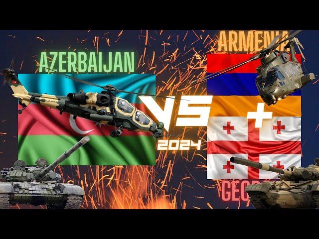 Azerbaijan vs Armenia+Georgia Military Comparison 2024