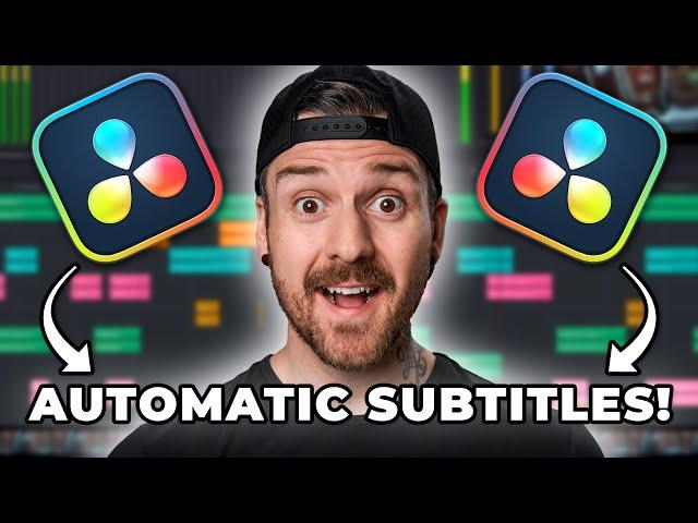No More Fuss! Create Captions With ONE CLICK In Davinci Resolve Studio 18.5!