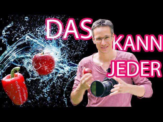 Learn photography |  Apple splash very easy | GERMAN