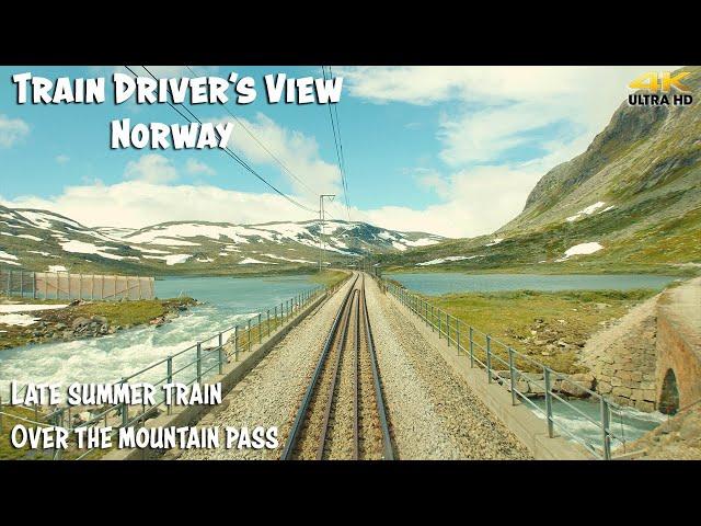 4K CAB VIEW: Late Summer Train in the Nordic Mountains