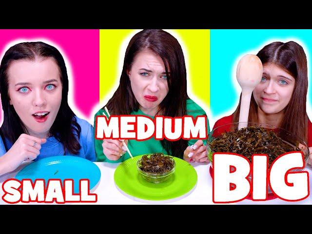 ASMR Big VS Medium VS Small Plate Mukbang Challenge