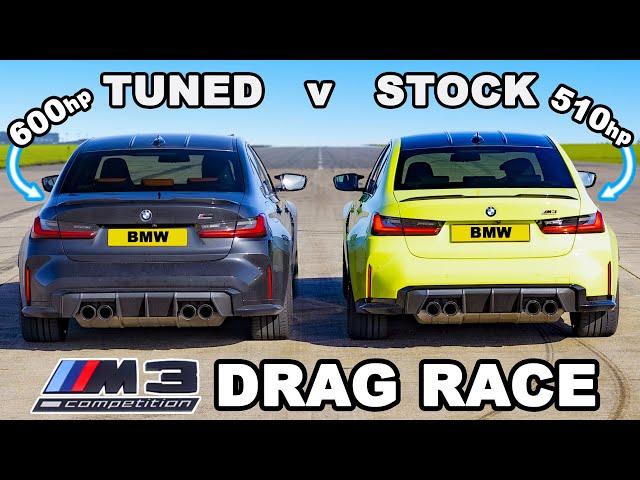 BMW M3 xDrive Tuned vs Standard: DRAG RACE