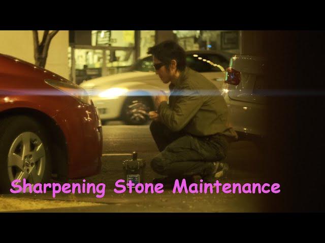 Sharpening stone maintenance, traditional Japanese style, cost $0 [short film]