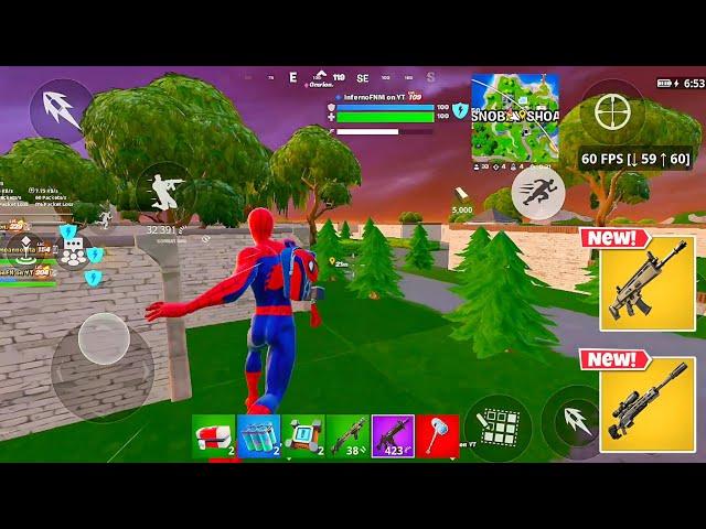 Samsung S23 Ultra 60 FPS Fortnite Mobile Gameplay *OG Reload MYTHIC Skye's Assault Rifle High Kill*