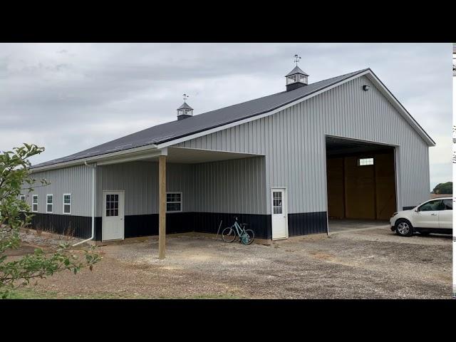 50x60 16’ pole barn shop priced under 100k.