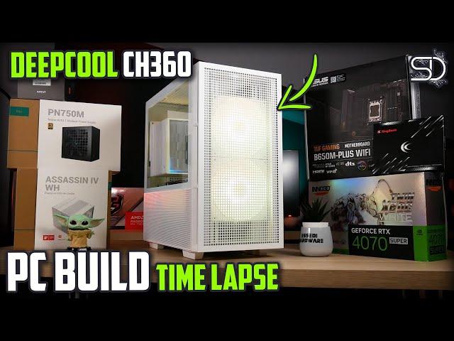 PC BUILD TIME LAPSE - DEEPCOOL CH360 WHITE (R5 7600 + RTX 4070 SUPER)