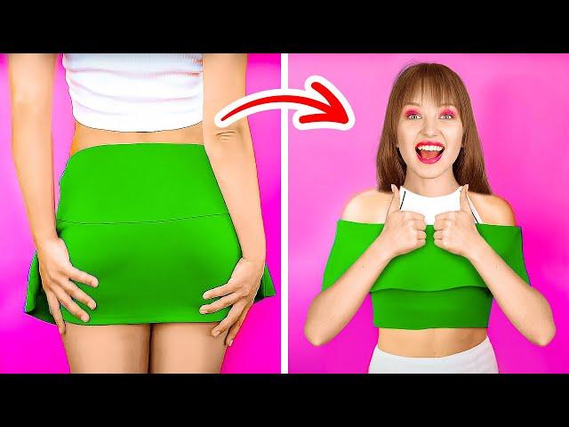 AWESOME CLOTHES HACKS FOR GIRLS ||Clothes Hacks & Easy Fashion Tricks By 123GO! GOLD