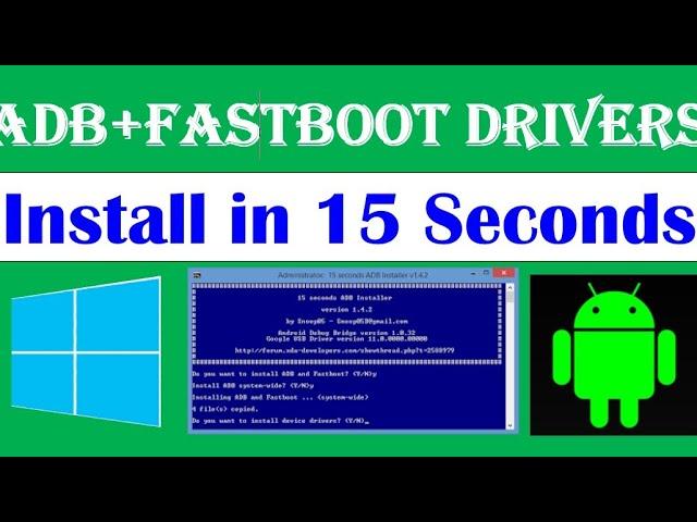 How to Install ADB & Fastboot Drivers in 15 Second (one click) @dksolutiona2z