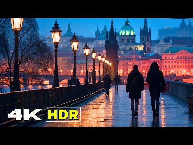 Prague - The ULTIMATE Night Walking Tour 4K HDR with 3D SOUND