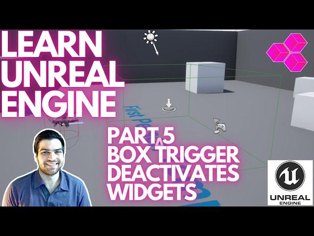 Using TRIGGER BOXES to Remove WIDGETS! Part5 Learning Beginner UNREAL ENGINE! Get Ready for UE5!