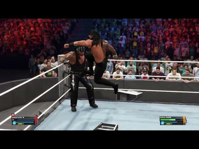 Roman Reigns Superman Punch And Spear To The Undertaker - #wwe2k23