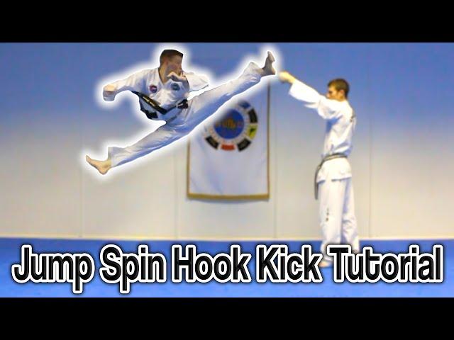 Taekwondo Jump Spin Hook Kick Tutorial | GNT How to