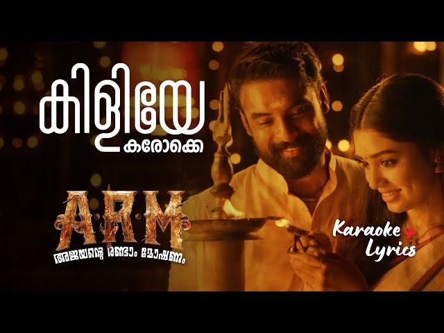 ARM | Kiliye (Karaoke) | #tovinothomas | Jithin Laal |Dhibu Ninan Thomas #karaoke #song #malayalam