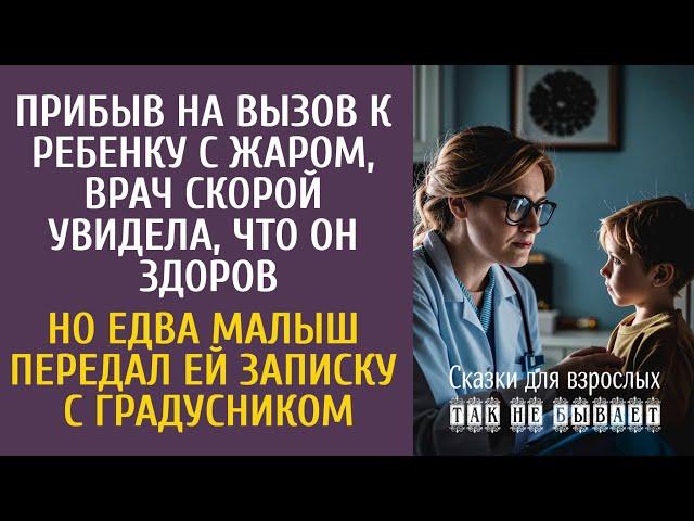 Прибыв на вызов к ребенку с жаром, врач увидела, что он здоров… Но едва малыш передал ей записку